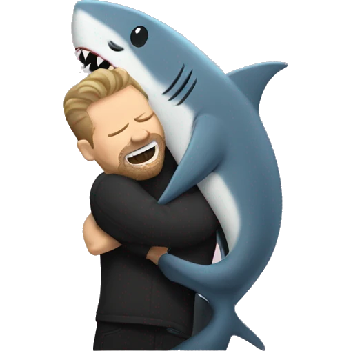 james hetfield hug shark emoji