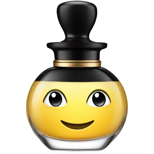 smiling perfume face with black cap emoji
