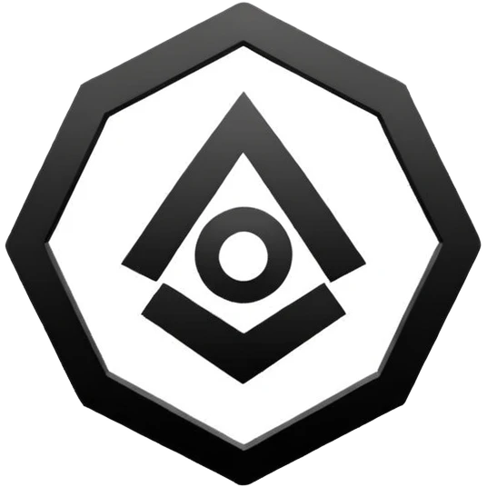 Create an emoji in which it is representing AI logo similarly like the logo of Chat GPT ,Gemini but different completely different and very professional not simple and try to make it in black and white colour emoji