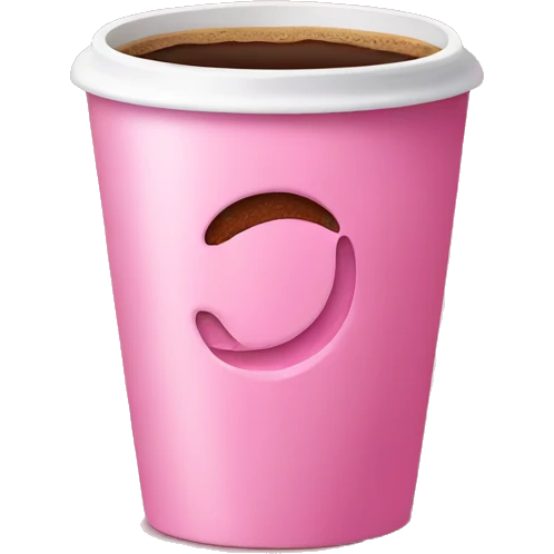 Pink coffee emoji
