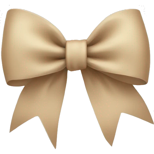 Beige bow  emoji