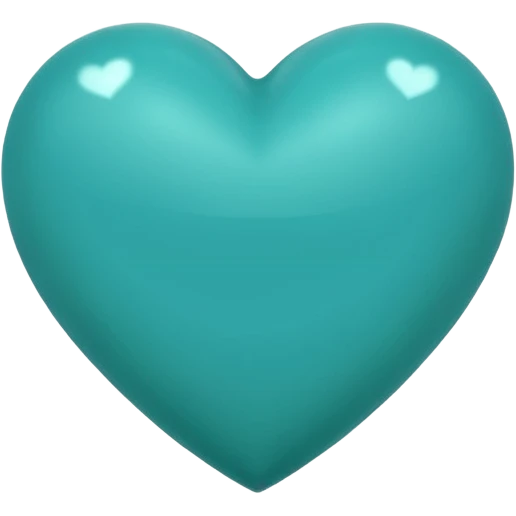 Corazón turquesas oscuro, más oscuro tirando a. Verde un poco mas azulado verdoso  emoji