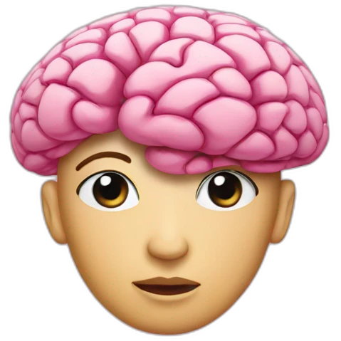 cerebro rosa emoji