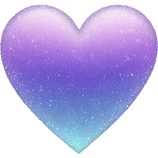 sparkly pastel indigo-lilac-gradient heart emoji
