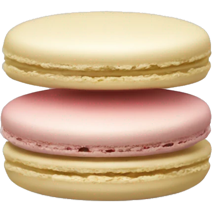 a vanilla macaron emoji