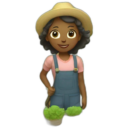 fille farming emoji