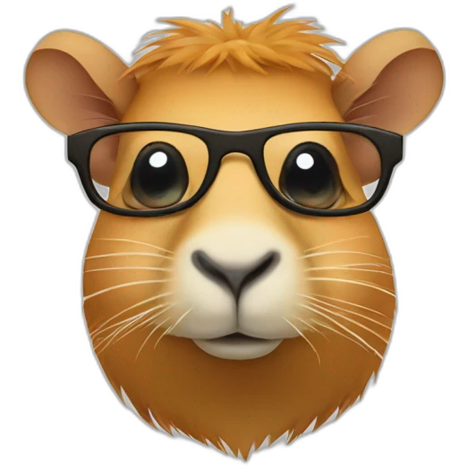 capivara con lentes emoji