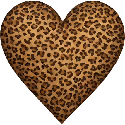 Heart colored in Leopard print emoji