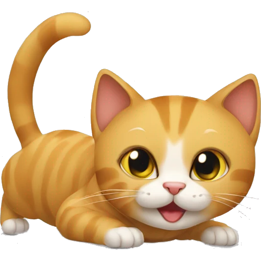 Cat doing pushups emoji