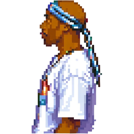 Репер 2Pac в профиль, no background emoji