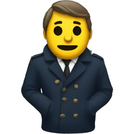 Macron waiting in front of a chip shop  emoji