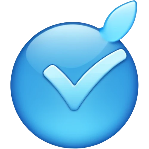 Blue virified mark tick emoji