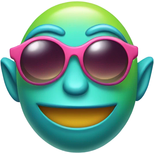 funny alien with sunglasses emoji