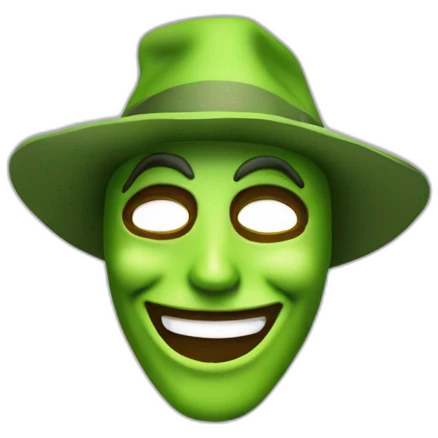 Jimmy Carey the mask smiling emoji