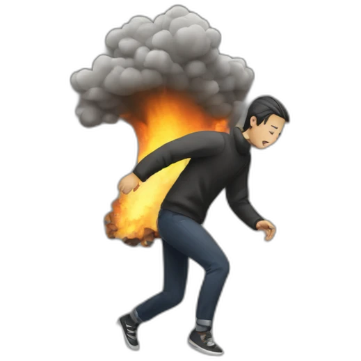 person disintegrating into ashes emoji