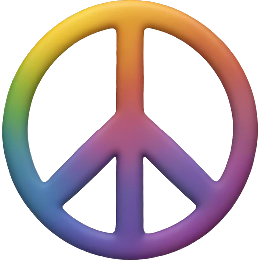 upside down peace sign emoji