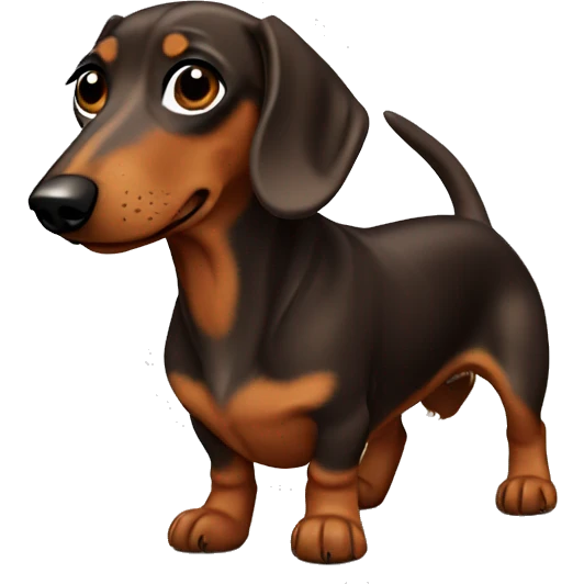 Brown dapple dachshund  emoji