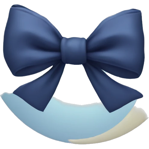 Moon with a bow emoji