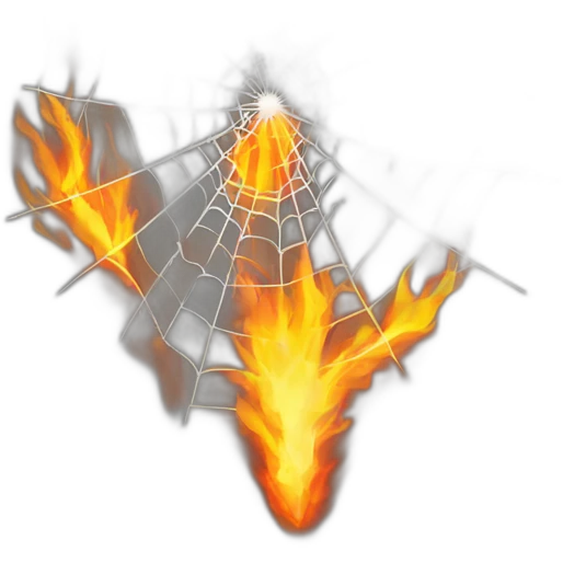 spider-web-on-fire emoji