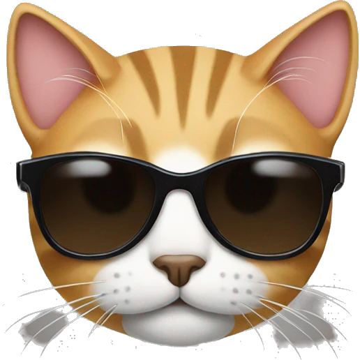 Cat with sunglasses emoji