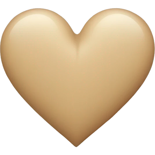 Beige heart emoji