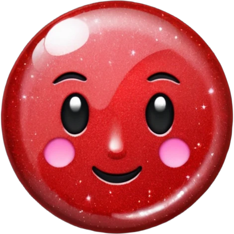 glitter red pin emoji