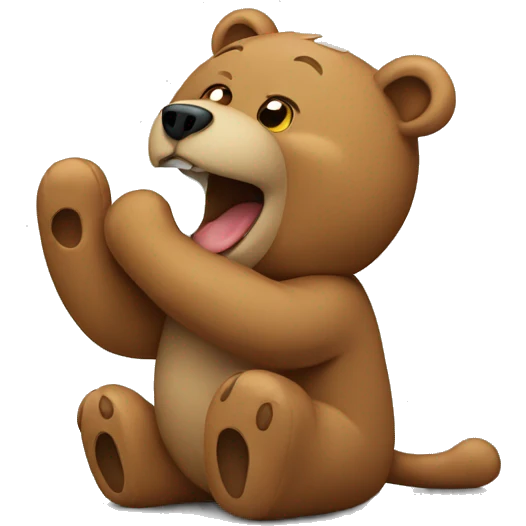 teddy howling emoji