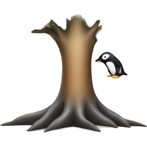 Tree with penguins emoji