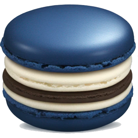 Realistic navy blue macaroon emoji