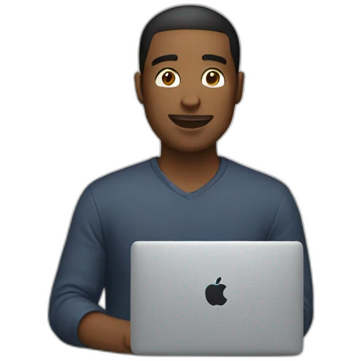 person with a macbook emoji