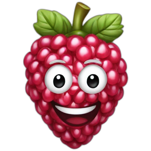 Framboise qui rigole emoji