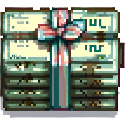 A bundle of dollars emoji