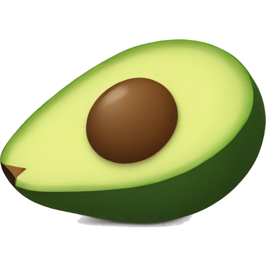 Avocado shaped bowl emoji