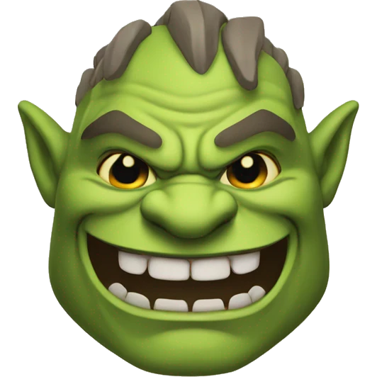 Orc grinning emoji