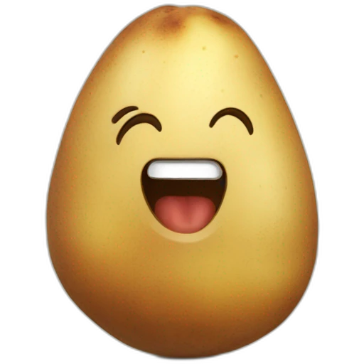 Blushing-potato emoji