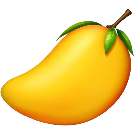 Half bitten mango emoji