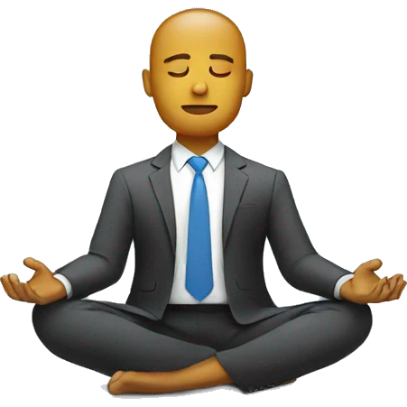businessman meditating emoji