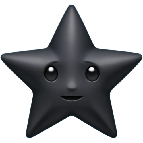 یه ستاره ی تمام مشکی emoji