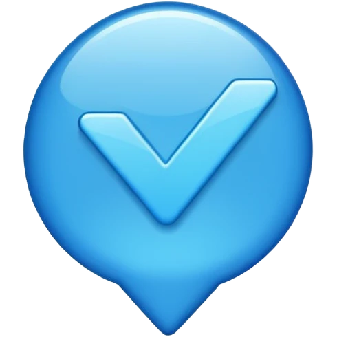A blue tick used in instagram emoji