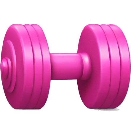 dumbbell with pink bow emoji