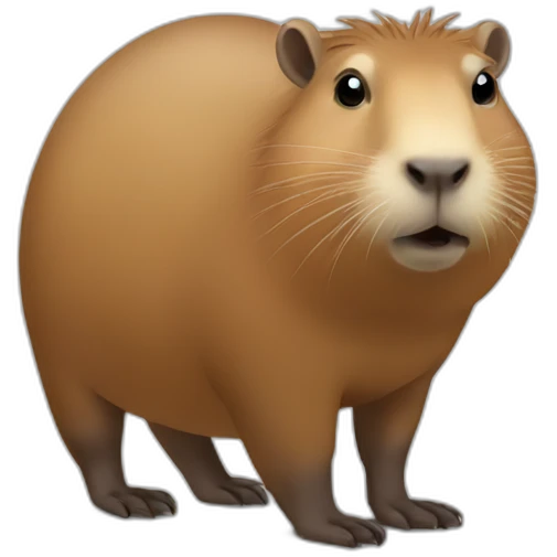 Capybara suspicious emoji