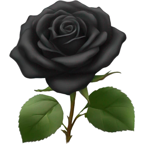 black roses on white background emoji