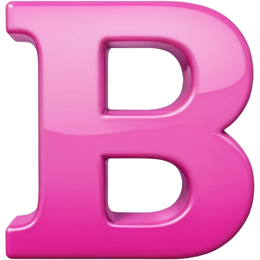 mix color pinks 3d letter p emoji