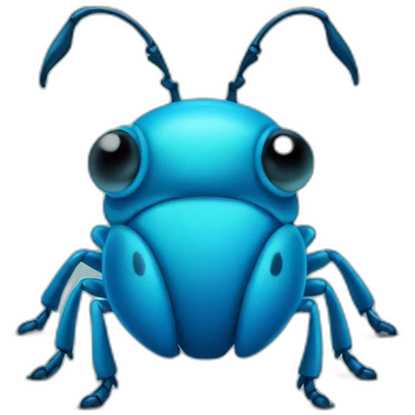 Cute blue weevil emoji