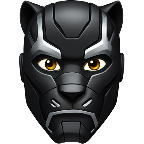 Panther with ironmanmask emoji