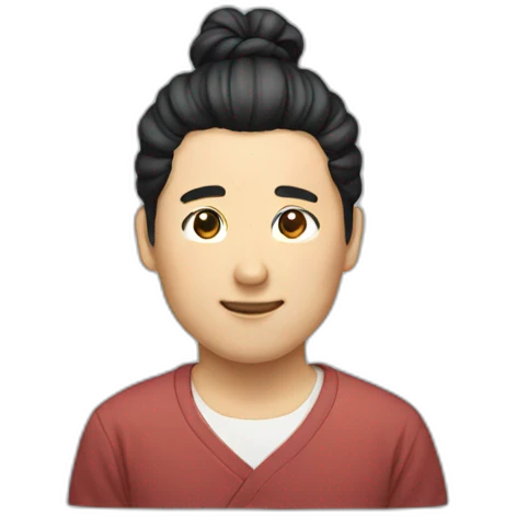 korean-man-with-man-bun emoji