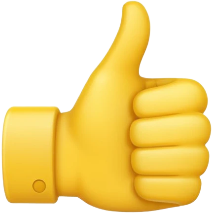 Thumbs up emoji but the thumb is tiny emoji