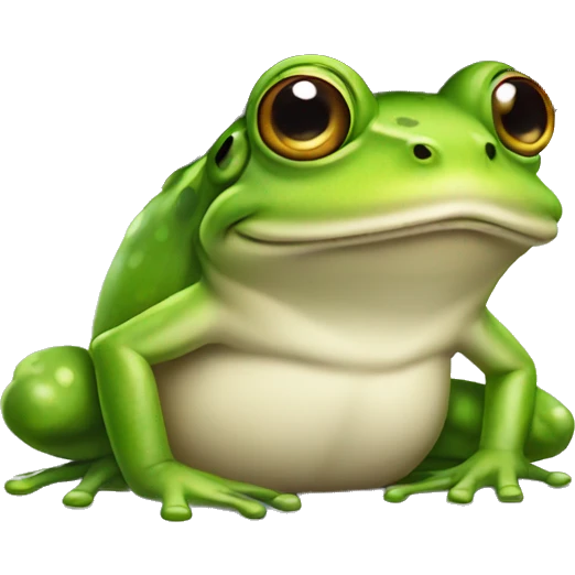 a frog wearing a hat emoji