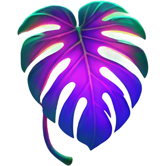 neon monstera emoji