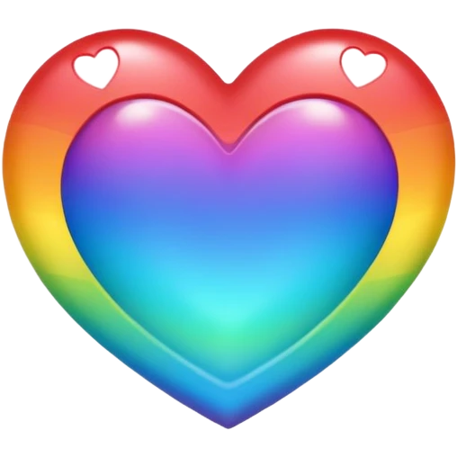 heart with a rainbow gradient emoji